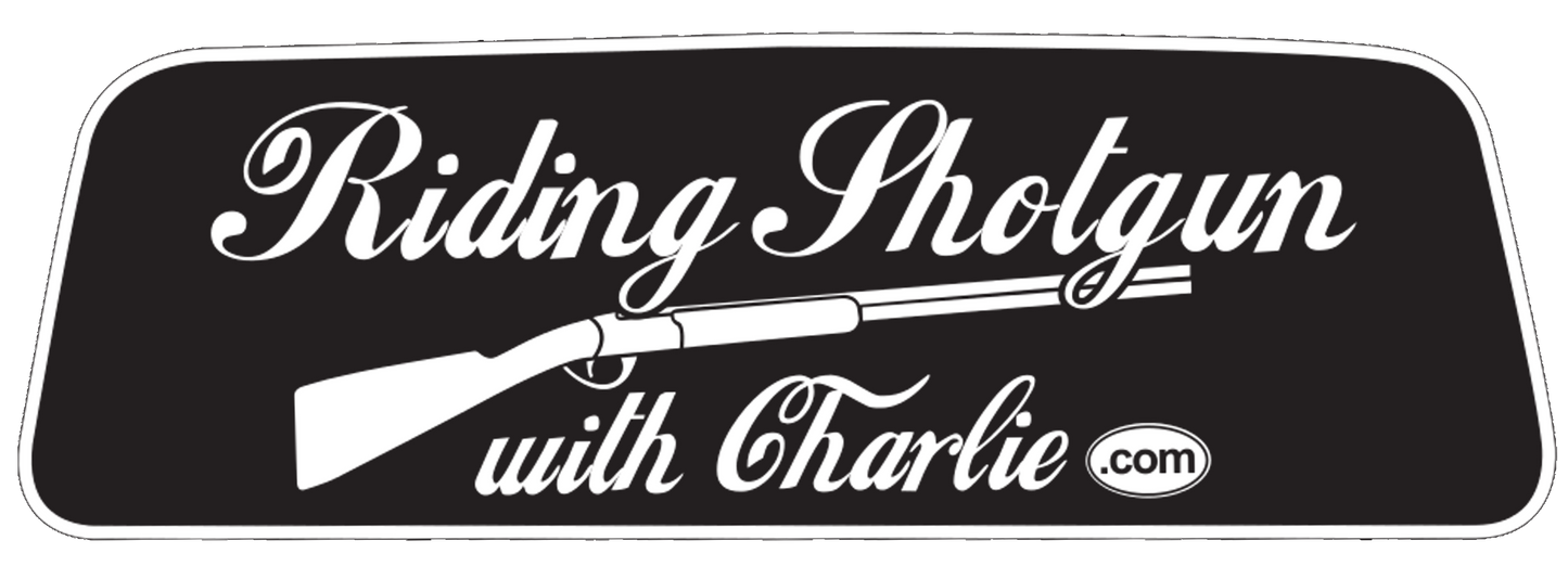 Riding Shotgun With Charlie 4" Sticker